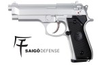 Beretta 92 Saigo Defense chromé