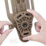 Belt adjustable adapter for quick release holster Wosport tan