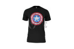 T-shirt Capitaine America Bouclier Immortel Noir