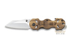 Couteau de poche Albainox têtes de mort en bois. feuille 6cm