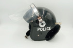 Casco policial con tapa de metraquilato  